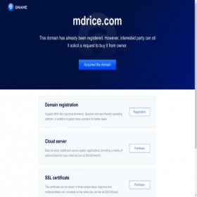 Скриншот главной страницы сайта mdrice.com