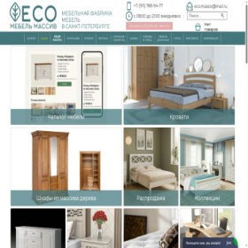 Скриншот главной страницы сайта mebe1eco.ru