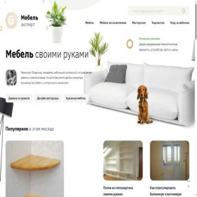 Скриншот главной страницы сайта mebel-expert.info