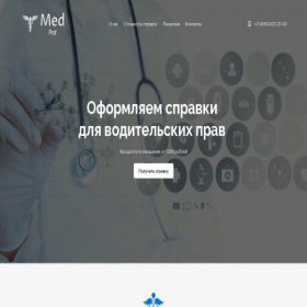 Скриншот главной страницы сайта med-prof.site