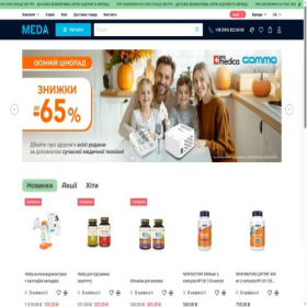 Скриншот главной страницы сайта meda.com.ua