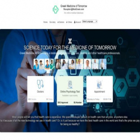 Скриншот главной страницы сайта medgreek.com