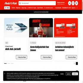 Скриншот главной страницы сайта mediamarkt.com.tr