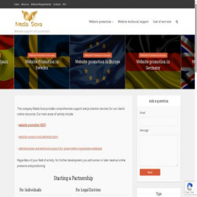 Скриншот главной страницы сайта mediasova.com