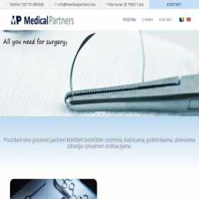 Скриншот главной страницы сайта medicalpartners.ba