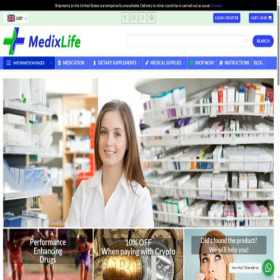 Скриншот главной страницы сайта medixlife.com