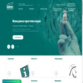 Скриншот главной страницы сайта medmigservice.ru