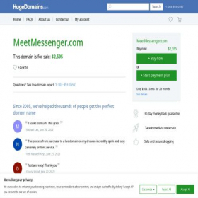 Скриншот главной страницы сайта meetmessenger.com