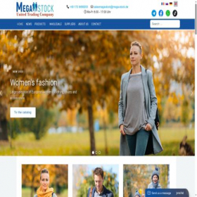 Скриншот главной страницы сайта mega-stock.de