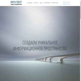 Скриншот главной страницы сайта mega-text.ru