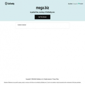 Скриншот главной страницы сайта mega.biz