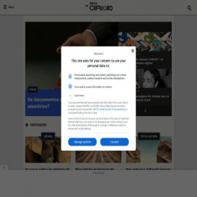 Скриншот главной страницы сайта megacurioso.com.br