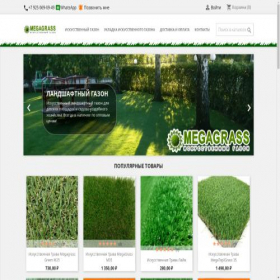 Скриншот главной страницы сайта megagrass.ru
