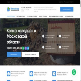 Скриншот главной страницы сайта megakop.ru