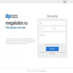 Скриншот главной страницы сайта megalodon.ru