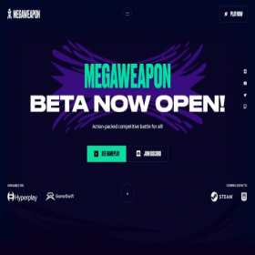 Скриншот главной страницы сайта megaweapon.gg