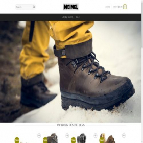 Скриншот главной страницы сайта meindlshoes.com