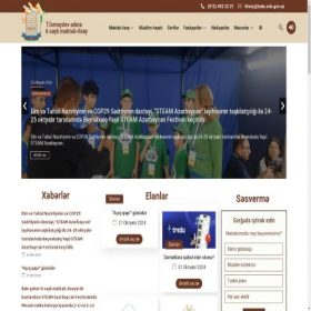 Скриншот главной страницы сайта mekteb.az