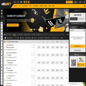Скриншот главной страницы сайта melbet.az