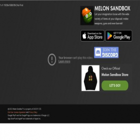 Скриншот главной страницы сайта melonsandbox.com