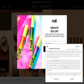 Скриншот главной страницы сайта meltcosmetics.com