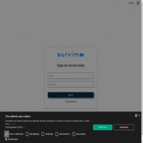 Скриншот главной страницы сайта member.survimo.com