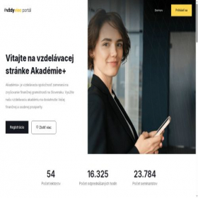 Скриншот главной страницы сайта member.vzdyviac.sk