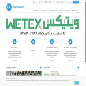 Скриншот главной страницы сайта membranium.com