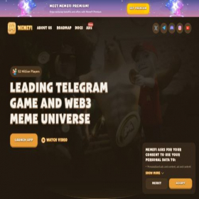 Скриншот главной страницы сайта memefi.club