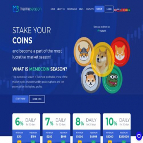 Скриншот главной страницы сайта memeseason.io