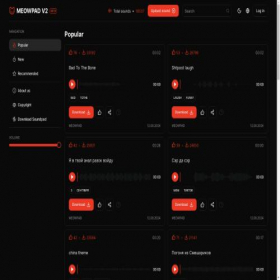 Скриншот главной страницы сайта meowpad.pw