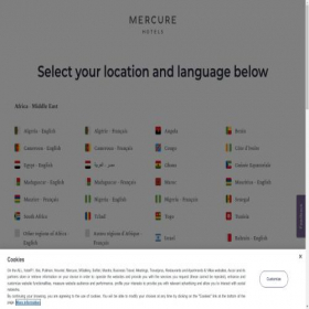 Скриншот главной страницы сайта mercure.accor.com
