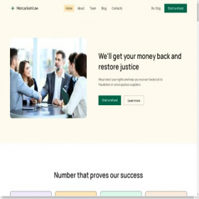 Скриншот главной страницы сайта mercurium-law.com