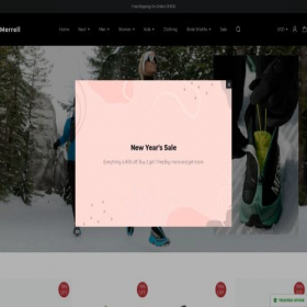 Скриншот главной страницы сайта merrell-gb.com