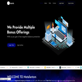 Скриншот главной страницы сайта metafantom.online