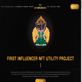 Скриншот главной страницы сайта metainfluencersnft.com