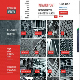 Скриншот главной страницы сайта metall-corp.ru