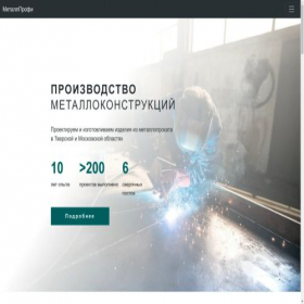 Скриншот главной страницы сайта metall69.ru