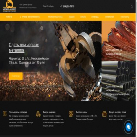 Скриншот главной страницы сайта metallinvestspb.ru