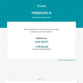 Скриншот главной страницы сайта metastocks.in