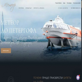 Скриншот главной страницы сайта meteorpetergof.ru