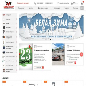 Скриншот главной страницы сайта metiztorg33.ru