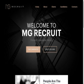 Скриншот главной страницы сайта mgrecruit.co.uk