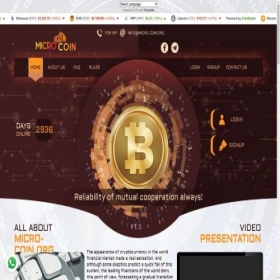 Скриншот главной страницы сайта micro-coin.org