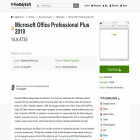 Скриншот главной страницы сайта microsoft-office-professional-plus.findmysoft.com