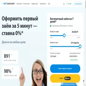 Скриншот главной страницы сайта microzaimi24.ru