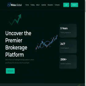 Скриншот главной страницы сайта midasglobal.org