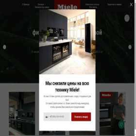 Скриншот главной страницы сайта mielerussia.ru