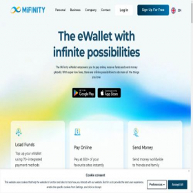 Скриншот главной страницы сайта mifinity.com
