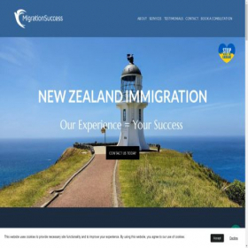 Скриншот главной страницы сайта migrationsuccess.com